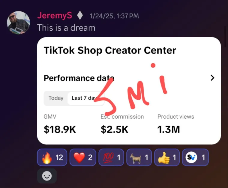 Creator win shared in the Stay Viral community